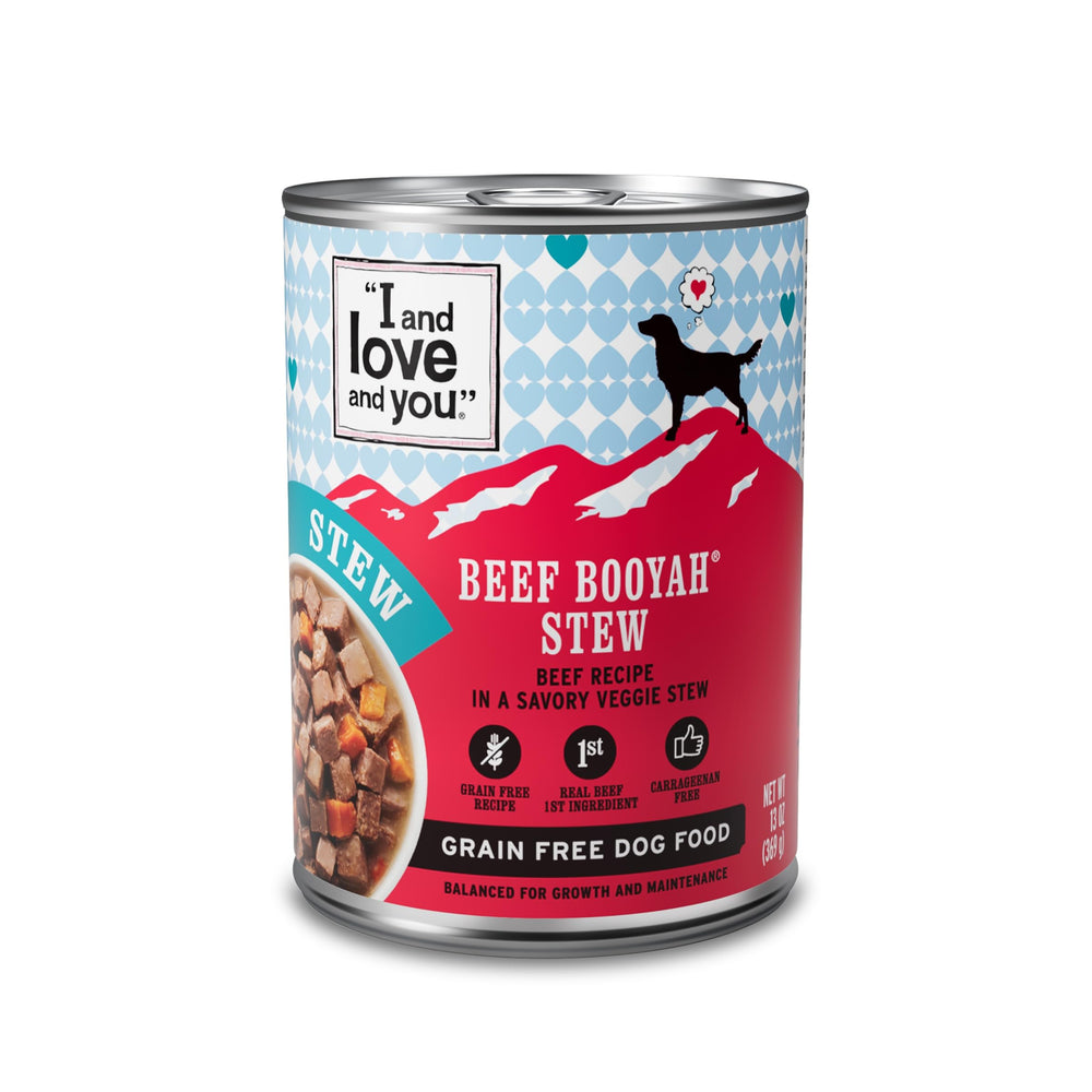 I AND LOVE AND YOU, estofado de res en lata, aroma apetitoso para la cena del perro