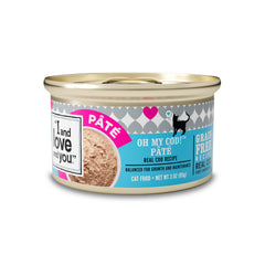 I and love and you Oh My Cod Pâté, bacalao en lata 3oz, experiencia gourmet para gatos