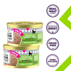 Whascally Wabbit Pâté con hidratación extra para mantener al gato hidratado
