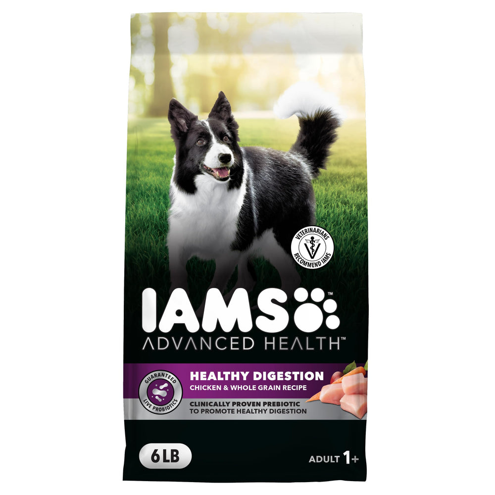 IAMS Salud Digestiva Avanzada con Pollo Real, croquetas crujientes para perro adulto.