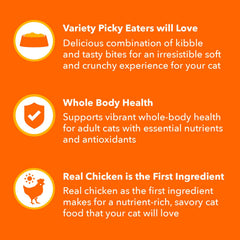 Croquetas crujientes de IAMS Healthy Enjoyment con relleno sabroso.