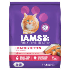 IAMS Proactive Health Gatito Salmón bolsa 16 lb: apoya crecimiento y energía.
