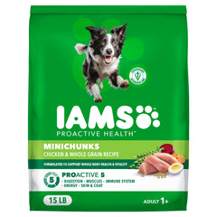 IAMS Proactive Health Minichunks: bolsa de 15 lb, croquetas para perros adultos con nutrición estable
