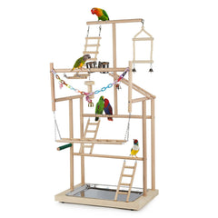 Ibnotuiy soporte de juego para loros con 4 niveles para ejercicio diario
