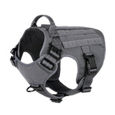 Arnés táctico ICEFANG para perro tamaño grande con hebillas de metal, seguridad mejorada.