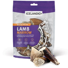 Icelandic+ tuetano de cordero piezas enteras 4oz para masticacion prolongada.