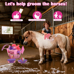 IDUNSEED cepillo curri para caballos, diseño ergonómico y eficaz