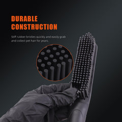SPTA Cepillo para Pelo de Mascota – 2 Piezas, Punta Triangular, Cerdas de Goma, Diseño Sin Metal, Mango Ergonómico