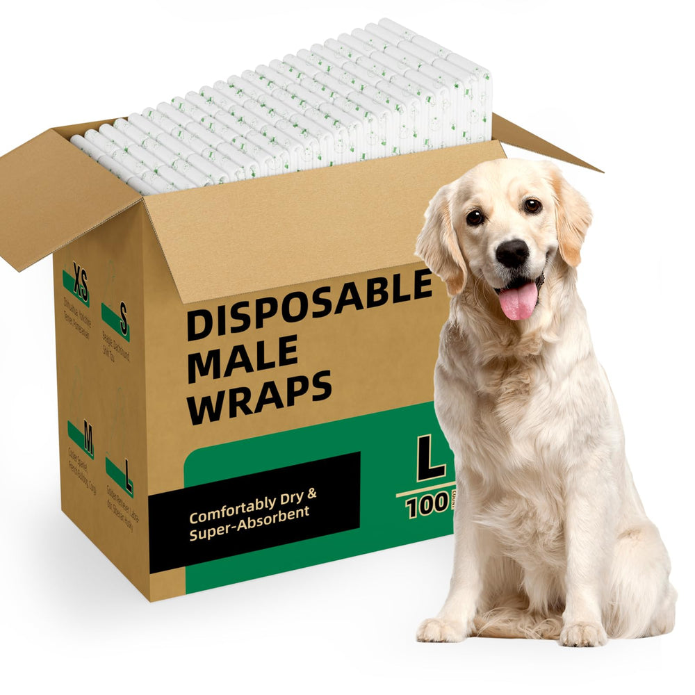 Pañales IMMCUTE para perros machos grandes con indicador de humedad, protección fiable