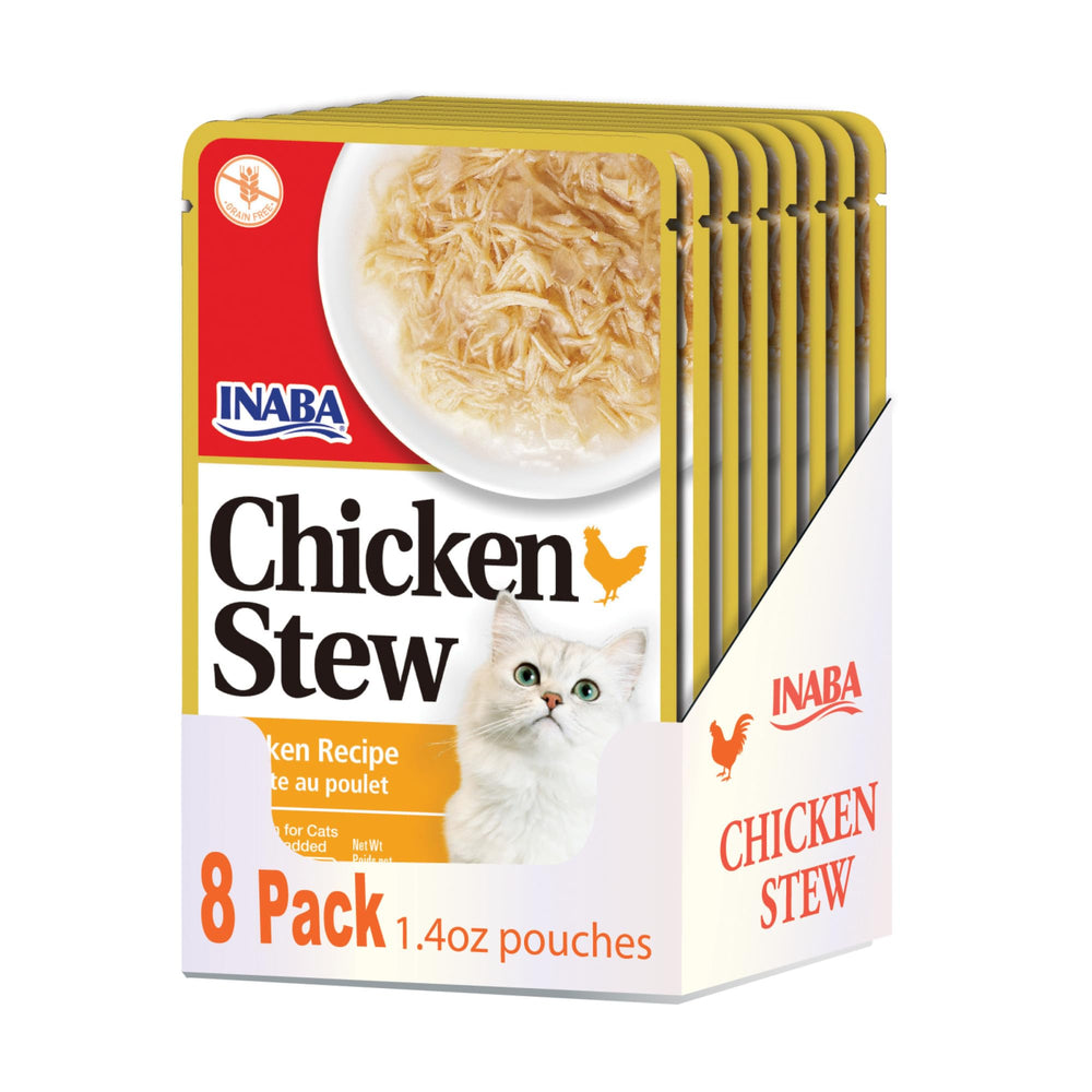 INABA guiso de pollo: ocho sobres para complementar la comida del gato