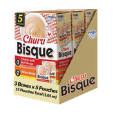 INABA Churu Bisque para gatos, puré cremoso, ideal como complemento sabroso para la comida.