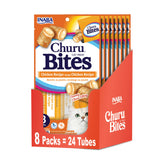 INABA Churu Bites para gatos, textura blanda de pollo, recompensa sabrosa.