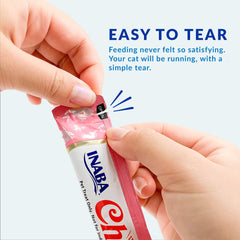 INABA Churu, empaque sin granos para snack natural.