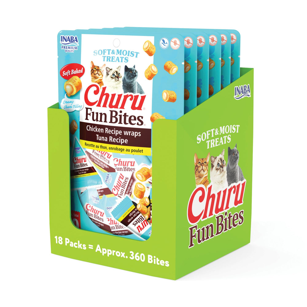 INABA Churu Fun Bites en empaque tetra para frescura entre porciones