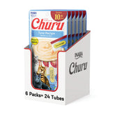 INABA Churu Senior Atún Receta, snack húmedo para hidratar felinos y estimular el gusto.