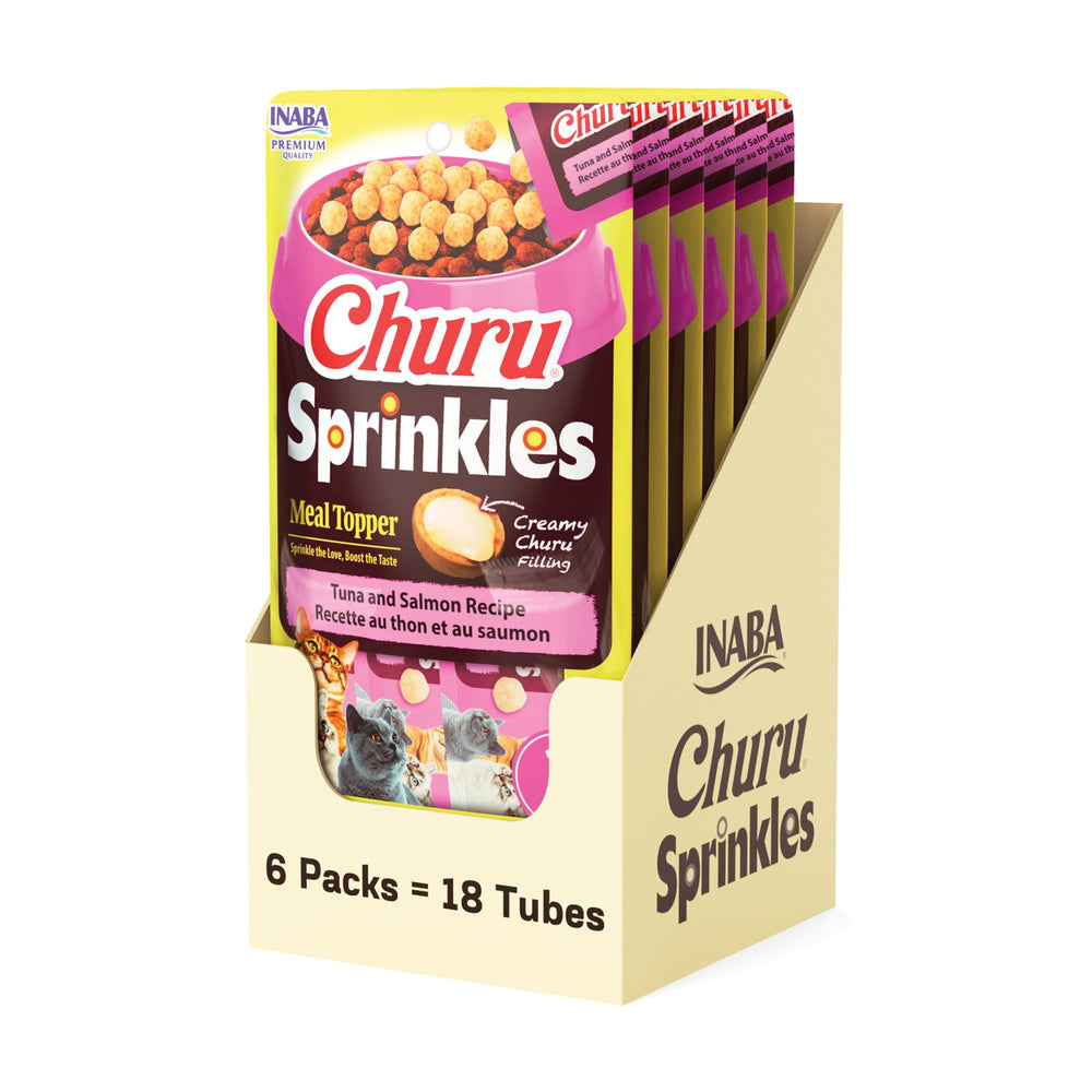 INABA Churu Sprinkles en paquete porciones para premiar gatos.