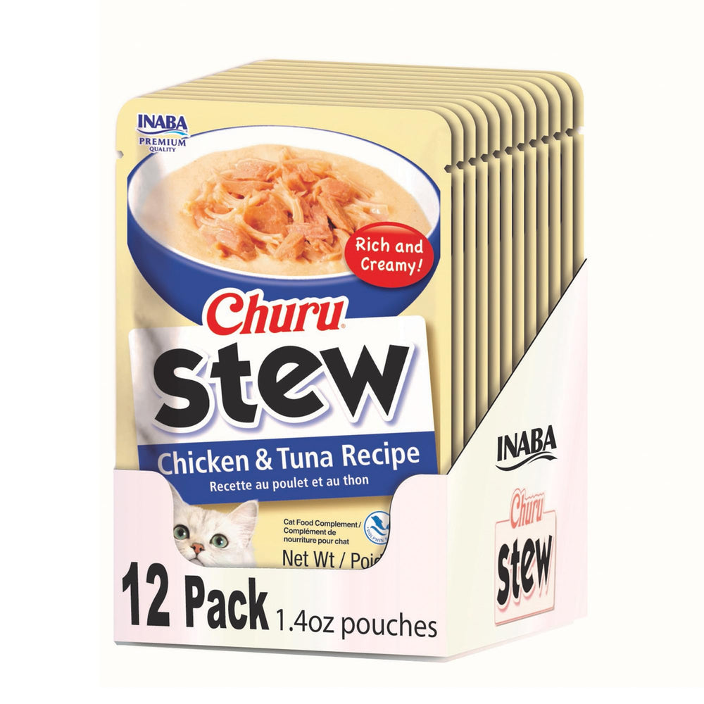 INABA Churu Stew bolsita pollo: complemento sabroso y húmedo para gatos