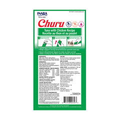Textura cremosa de INABA Churu en puré de atún y pollo para gato