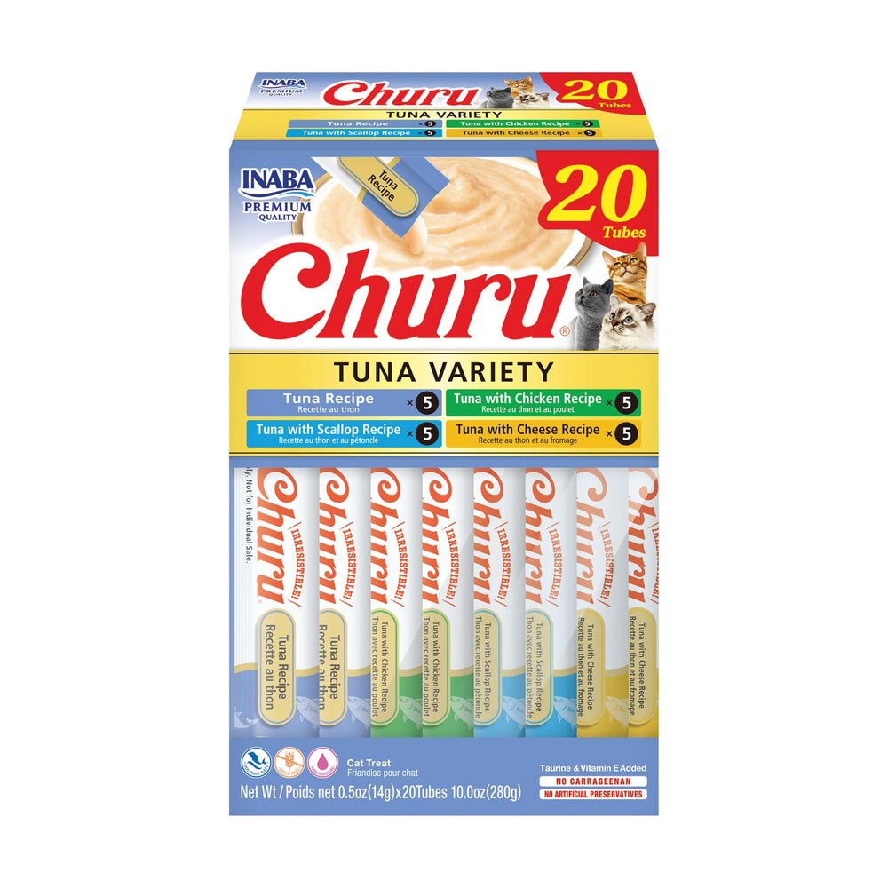 INABA Churu, tube purée crèmeuse au thon – parfait pour nourrir à la main