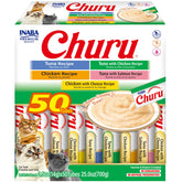 INABA Churu: tubo de puré cremoso de atún y pollo para alimentar a mano