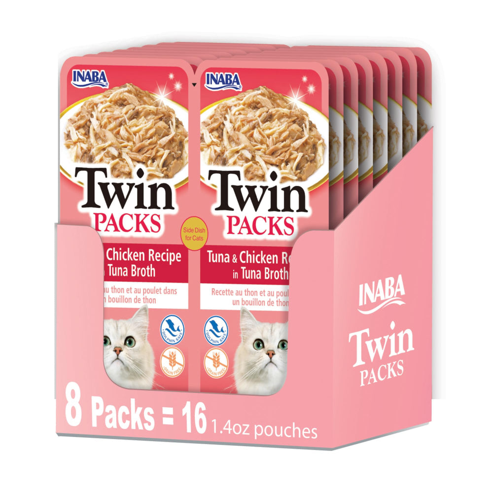 INABA paquets jumelés chat emballage double prêt à servir avec gelée bouillon