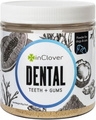 InClover Polvo dental en frasco para perros y gatos, cuidado bucal diario.