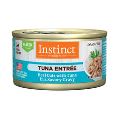 Instinct: atún en copos en lata, sabor sabroso para gatos.