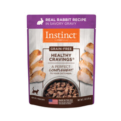 Instinct Conejo Real en Salsa: complemento húmedo para realzar la comida diaria del gato.