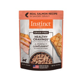 Instinct Cravings con salmón real en bolsita 3oz para servir.