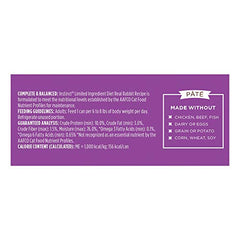 Instinct Dieta Ingredientes Limitados Conejo Pate, opción simple para sensibilidades