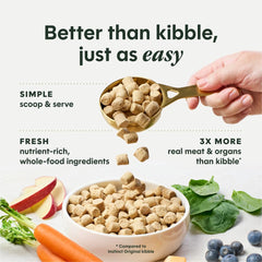 Instinct FreshDried Bites en cuenco, proteína de calidad para músculos fuertes.