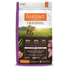 Instinct Original croquetas cubiertas en crudo con conejo real para sabor y proteína