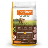 Instinct Original con pollo real, primer ingrediente de calidad para gatos activos.