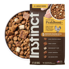 Instinct PeakBoost croquetas proteicas, ideal para mantener energía durante el juego