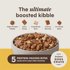 Instinct PeakBoost pedacitos crudos frescos, variedad proteica y sabor intenso