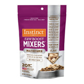 Instinct aderezos liofilizados para gatos en empaque 5,5 oz, fácil de usar.