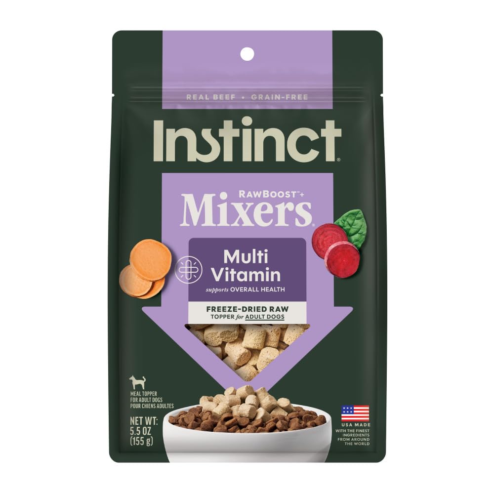 Instinct RawBoost mezcla funcional en bolsa mejora sabor y nutrición de cada comida.