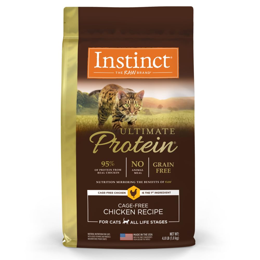 Instinct Ultimate Protein con pollo real en croquetas para energía diaria.