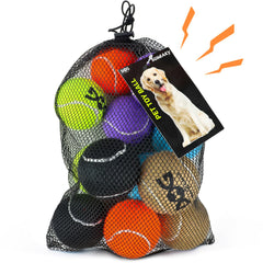 Pelotas INSUM con chirrido para perros, ideal para juego al aire libre.