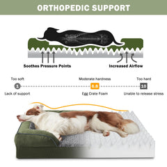 INVENHO cama para perro espuma forma huevo, vista lateral, diseño envolvente