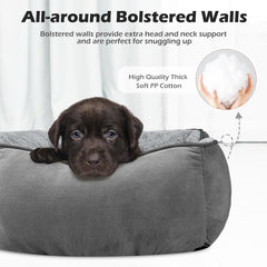 INVENHO Cama para perro grande con bordes elevados que apoyan cabeza y cuello.