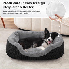 Cama INVENHO bordes amplios para apoyar la cabeza y cuello.