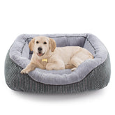 Cama INVENHO para perro mediano: vista general del diseño rectangular para mayor confort