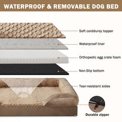 Cama INVENHO con funda lavable a máquina y cremallera para mantenimiento