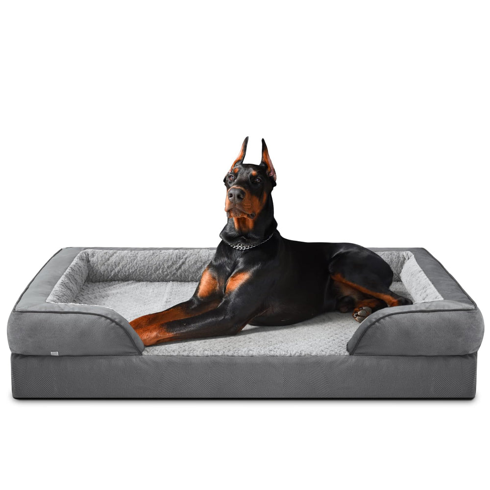 Cama ortopédica INVENHO para perros XXL con diseño envolvente que favorece el descanso