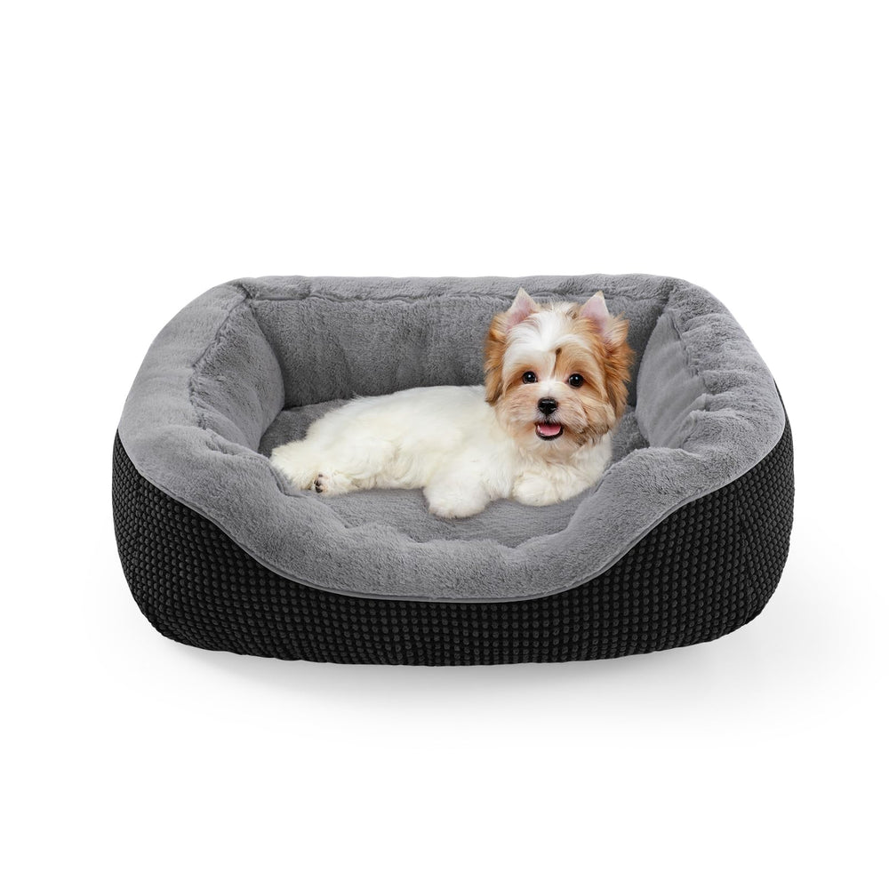 INVENHO cama para perro pequeño con bordes altos, soporte cómodo para dormir