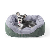INVENHO cama para perro pequeño, diseño rectangular con alto apoyo