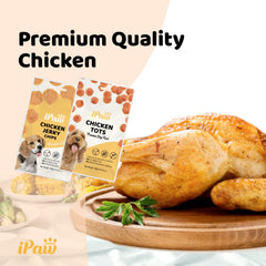 iPaw Bocados de pollo para perros pequenos: textura firme que favorece el aprendizaje durante entrenamientos.