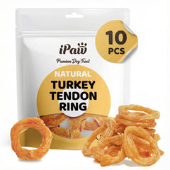iPaw tendones de pavo aro pequeño pack: snack natural de proteína única para perros.