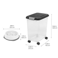 Cuenco lento IRIS USA antiresbalante para hocicos cortos y cómodo comer.